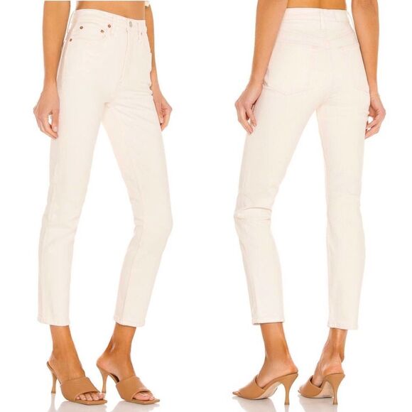 Re/Done 90s High Rise Ankle Crop Jeans - Size: 26 - Picture 1 of 8